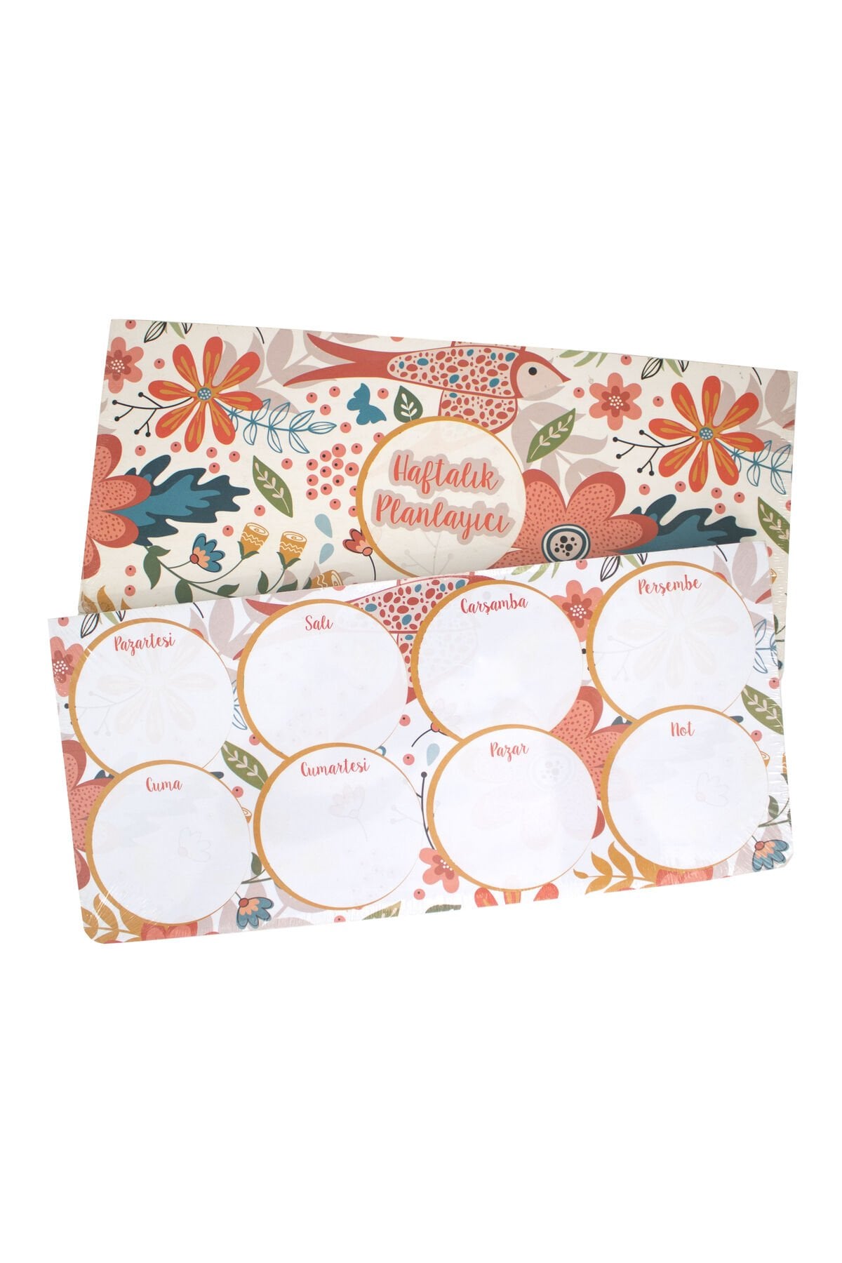 Haftalık Planlayıcı , Modern Çiçek Desenli Planlayıcı