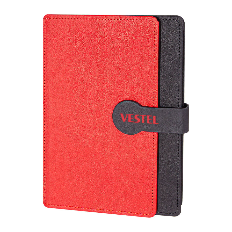 SARAY SİYAH TARİHSİZ DEFTER (15X21 CM) Kırmızı