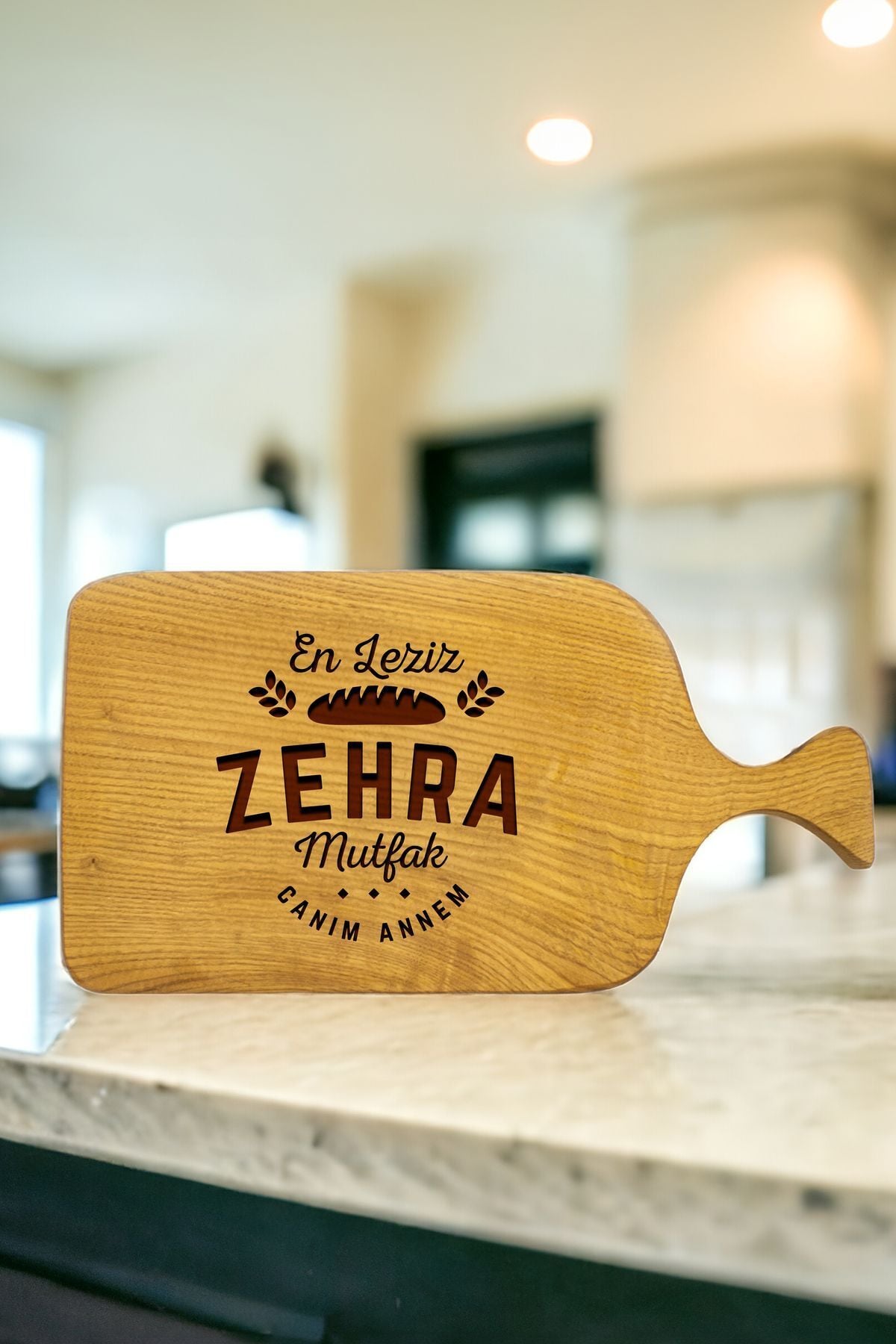 Kişiselleştirilebilir Kestane Kesme Tahtası, Anneler Günü ,Servis Kesme Tahtası ,İsme ve Güne Özel