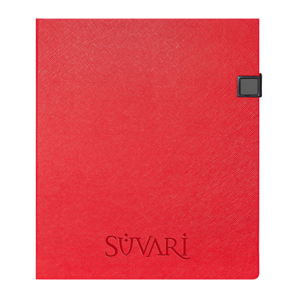ESAT SİYAH TARİHSİZ DEFTER Kırmızı - 19X25 CM