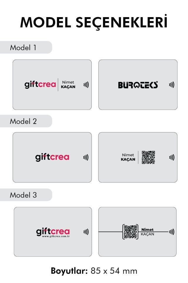 Kişiselleştirilebilir Nfc Kartvizit , Kişiye Ve Firmalara Özel Dijital Kartvizit Beyaz