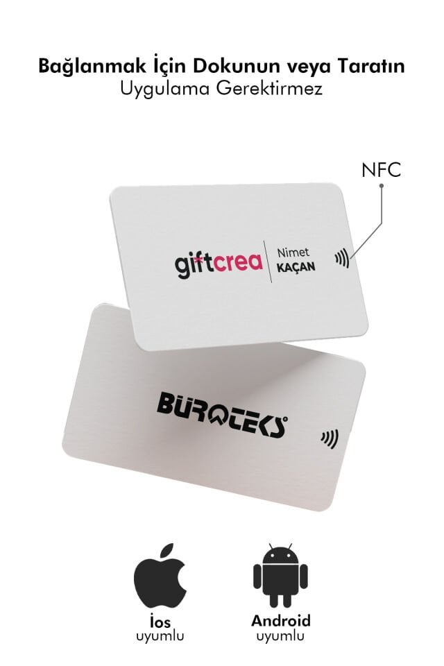 Kişiselleştirilebilir Nfc Kartvizit , Kişiye Ve Firmalara Özel Dijital Kartvizit Beyaz