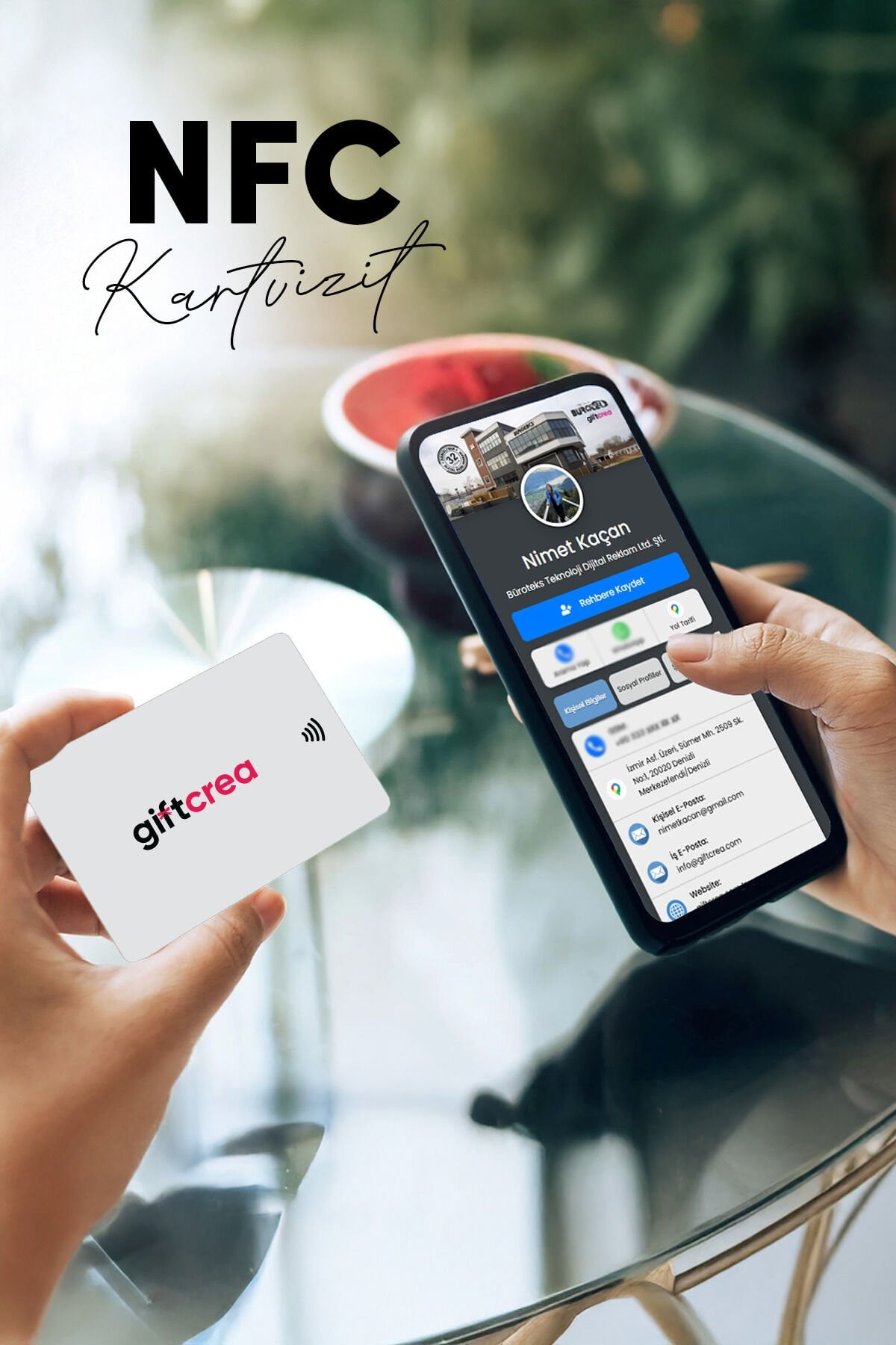 Kişiselleştirilebilir Nfc Kartvizit , Kişiye Ve Firmalara Özel Dijital Kartvizit Beyaz