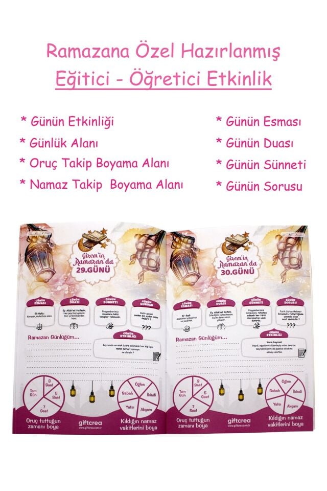Kişiselleştirilebilir Ramazan Çocuk Seti – Erkek ve Kız Çocuklar İçin Eğlenceli & Manevi Kit Kız