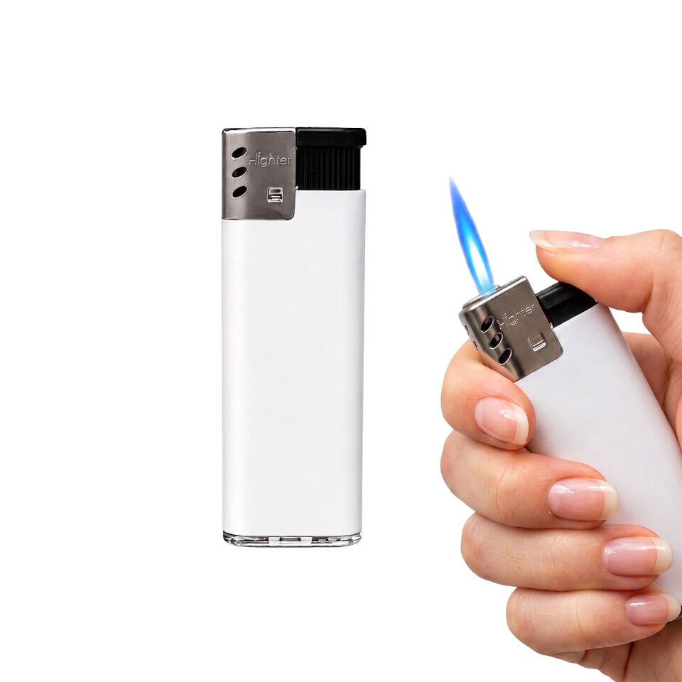 NİKSAR BEYAZ I-LIGHTER TURBO ALEVLİ SİBOPLU ÇAKMAK