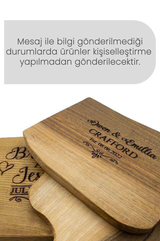 Kişiselleştirilebilir Servis, Kesme Tahtası , Ceviz Kesme Tahtası, İsme Özel Ceviz Kesme Tahtası