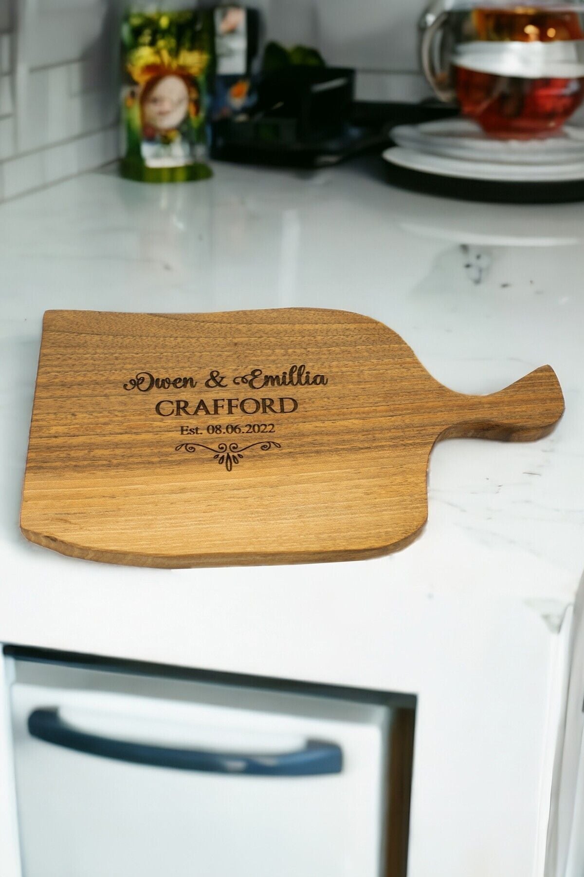 Kişiselleştirilebilir Servis, Kesme Tahtası , Ceviz Kesme Tahtası, İsme Özel Ceviz Kesme Tahtası