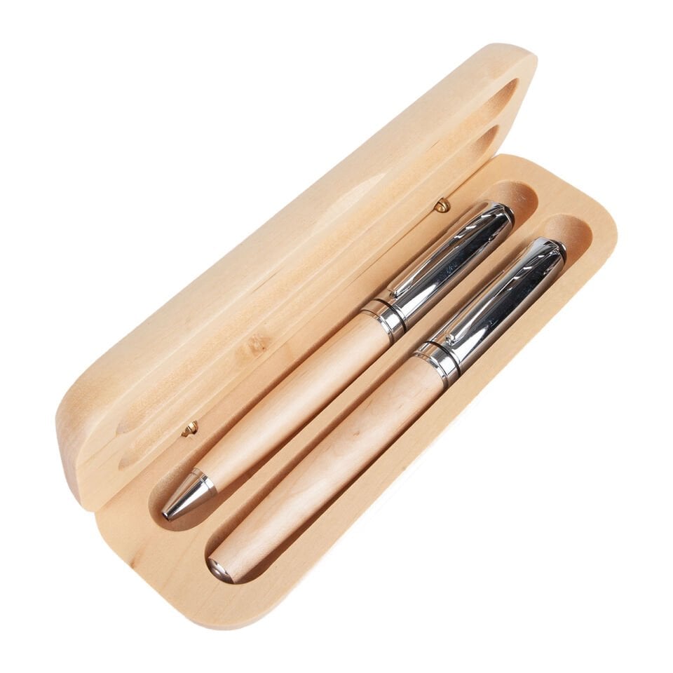 GEDİZ AHŞAP İKİLİ KALEM SETİ