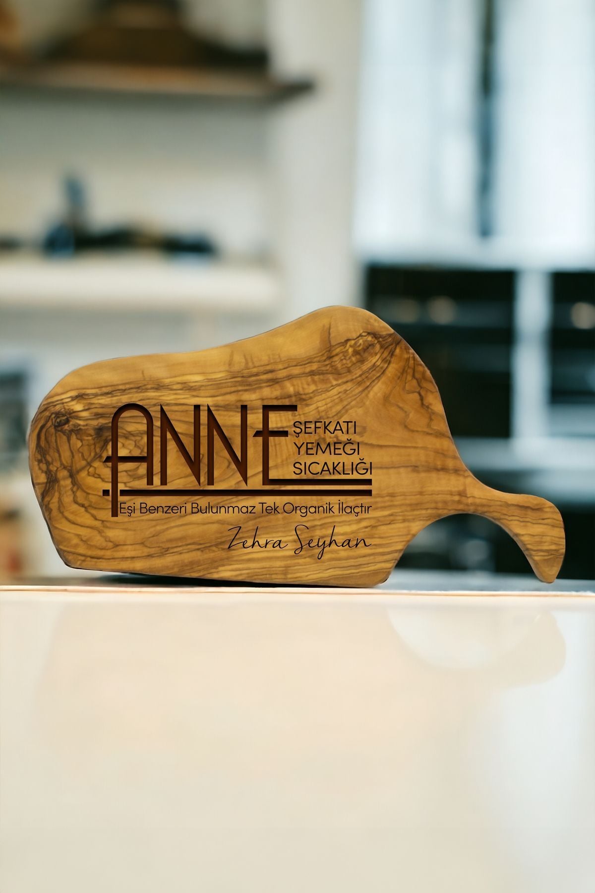 Kişiselleştirilebilir Zeytin Kesme Tahtası, Anneler Günü ,Servis Kesme Tahtası ,İsme ve Güne Özel