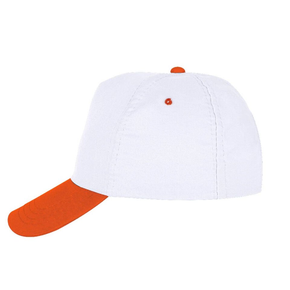 PAPATYA SİYAH POLYESTER ŞAPKA Beyaz - Turuncu