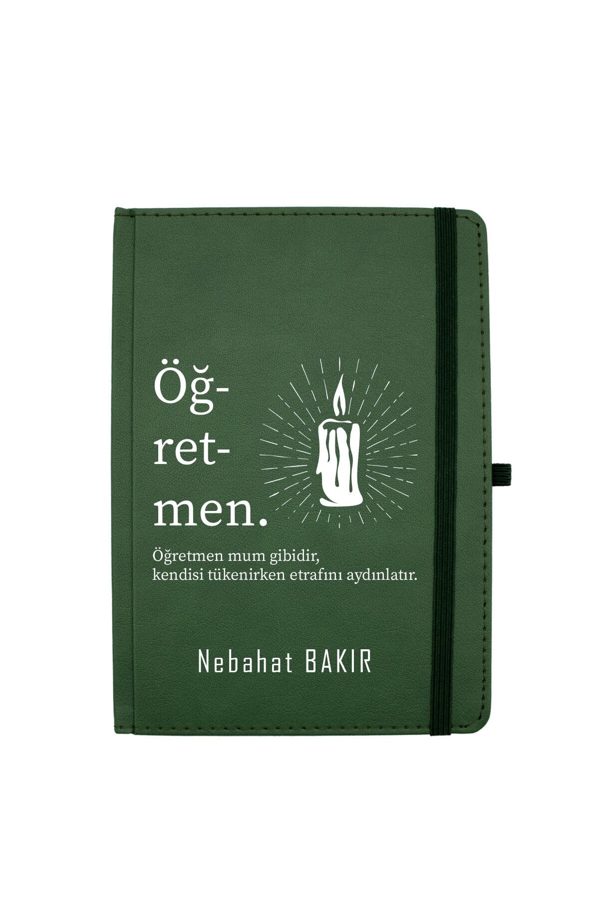 Kişiye Özel Defter , Öğretmenler Günü ve Özel Günler İçin Hediye Defter  , Özelleştirilebilir Defter Yeşil