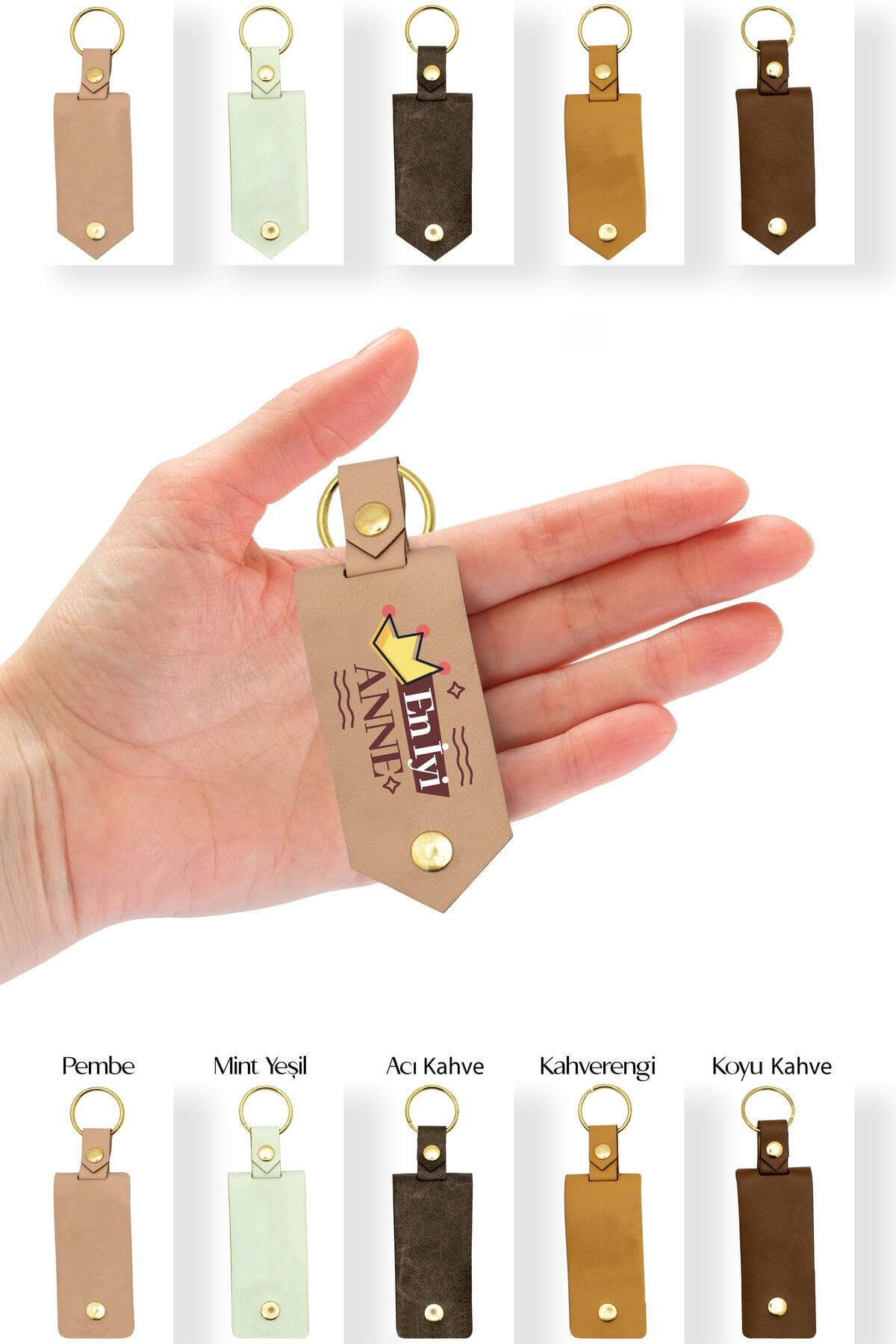 Kişiye Özel Deri Anahtarlık ,Anneler Günü , Doğum Gününe Özel , Dijital Fotoğraf Baskılı