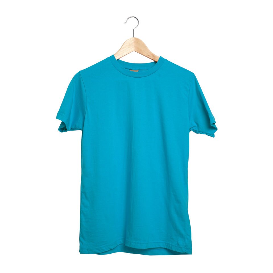 GARDENYA SIFIR YAKA TİŞÖRT Turkuaz - L