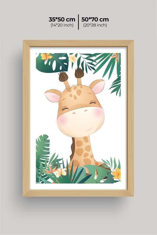 UV Baskılı Çocuk Odası 3'lü Ahşap MDF Tablo Seti - V2 Ahşap - 35x50 cm