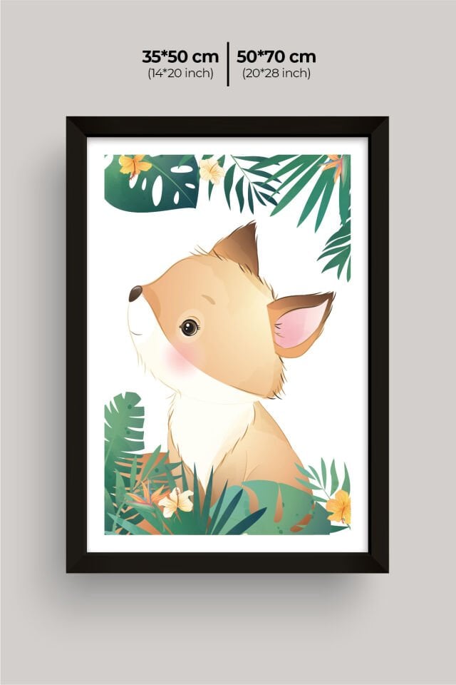 UV Baskılı Çocuk Odası 3'lü Ahşap MDF Tablo Seti - V5 Siyah - 35x50 cm