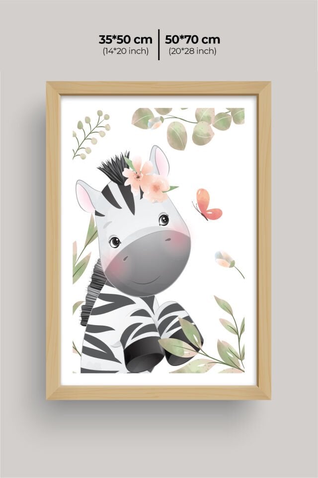 UV Baskılı Çocuk Odası 3'lü Ahşap MDF Tablo Seti - V7 Ahşap - 35x50 cm