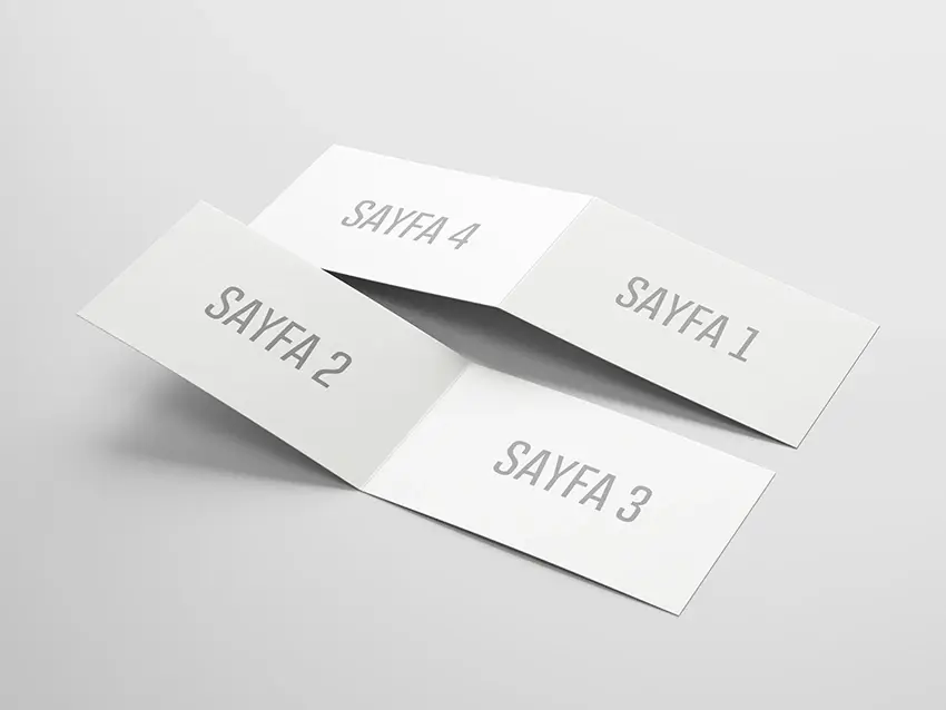 Kişiye Özel Katlamalı Kart Baskı – Çift Kırımlı Kart Üretimi