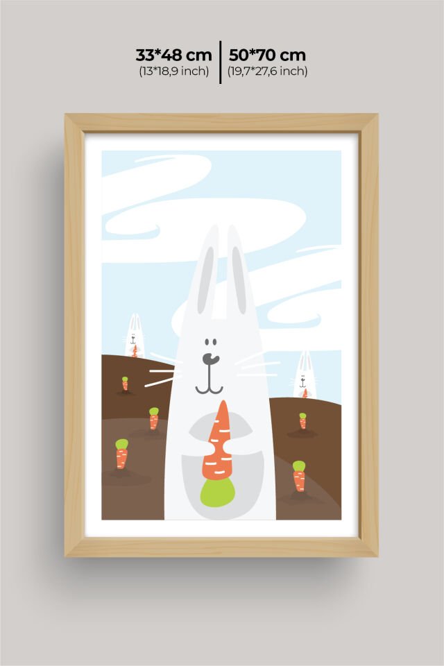 UV Baskılı Çocuk Odası 3'lü Ahşap MDF Tablo Seti - V9 Ahşap - 35x50 cm