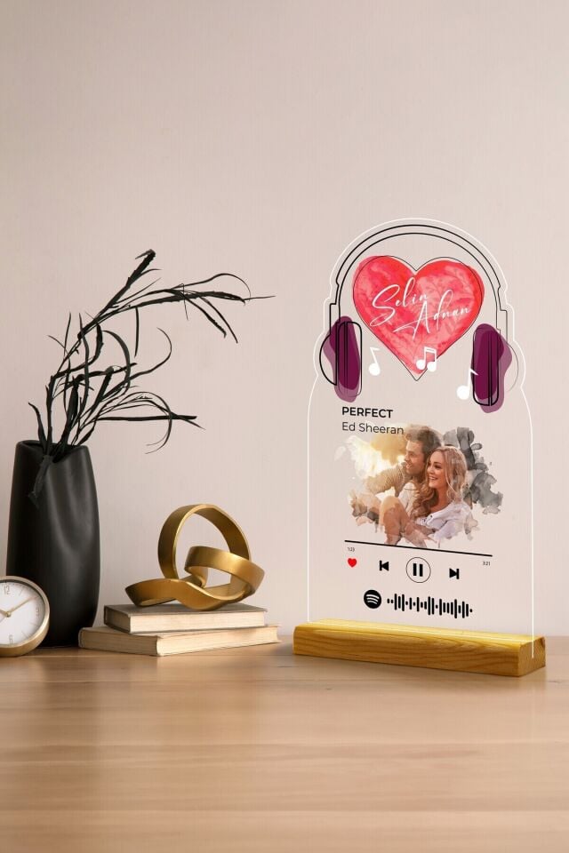 Özelleştirilebilir Sevgililer Günü, Doğum Günü, Yıldönümüne Özel Fotoğraflı Şeffaf Pleksi Seti