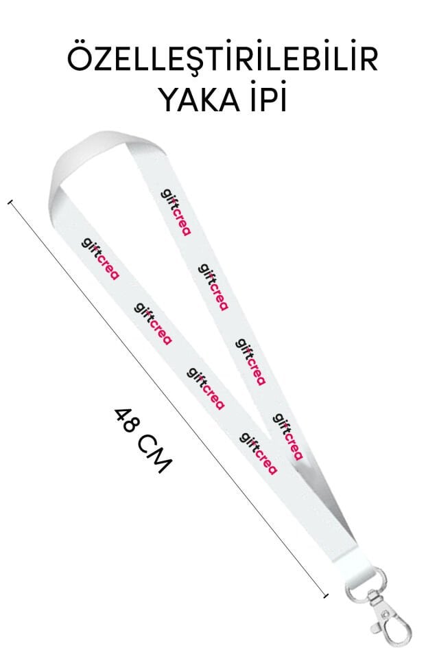 Kurumsal Firmalara Özel 10lu Baskılı Yaka Kartı İpi - Özelleştirilebilir Yaka Kartı İpi