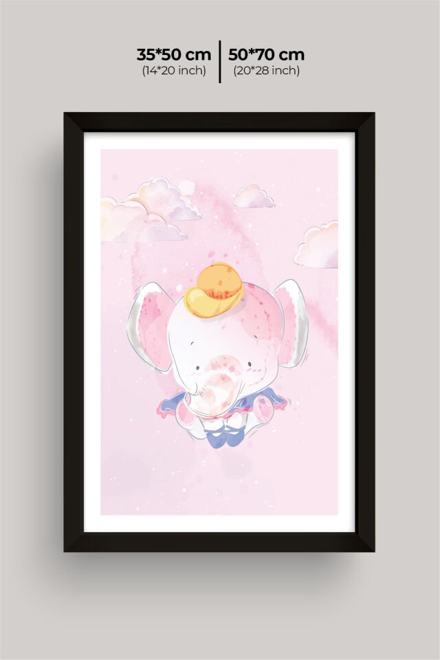 UV Baskılı Çocuk Odası 3'lü Ahşap MDF Tablo Seti - V19 Siyah - 35x50 cm