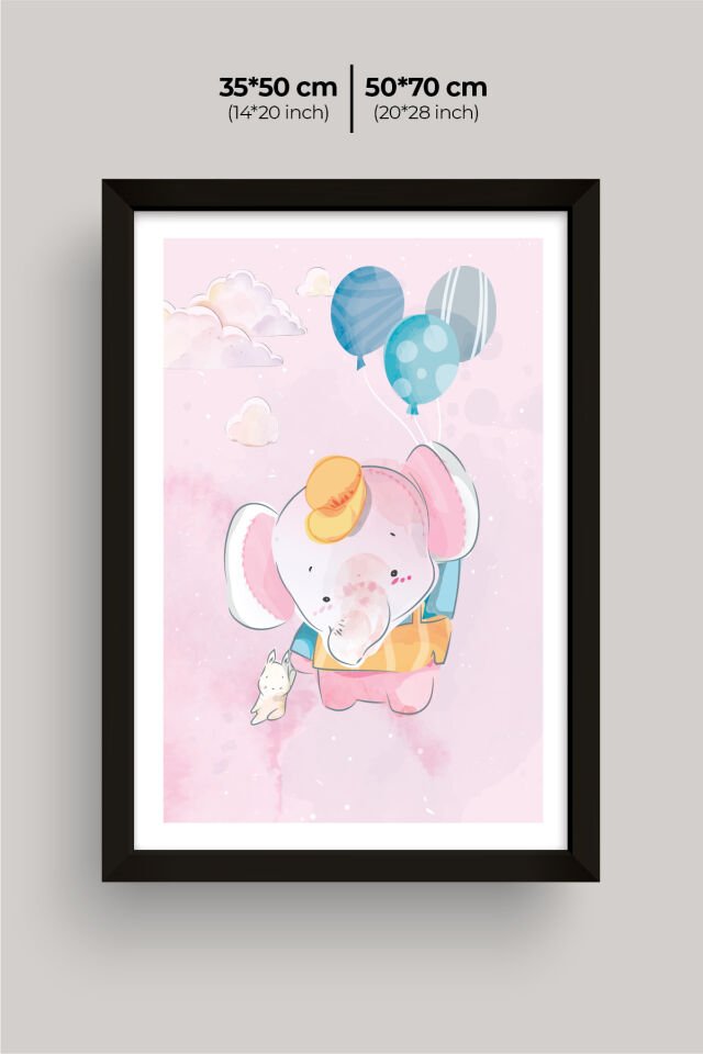 UV Baskılı Çocuk Odası 3'lü Ahşap MDF Tablo Seti - V19 Siyah - 35x50 cm