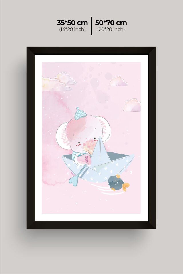 UV Baskılı Çocuk Odası 3'lü Ahşap MDF Tablo Seti - V19 Siyah - 35x50 cm