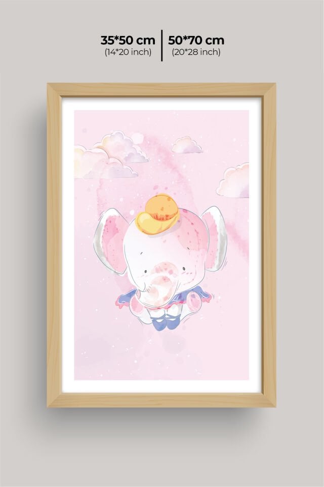 UV Baskılı Çocuk Odası 3'lü Ahşap MDF Tablo Seti - V19 Ahşap - 35x50 cm