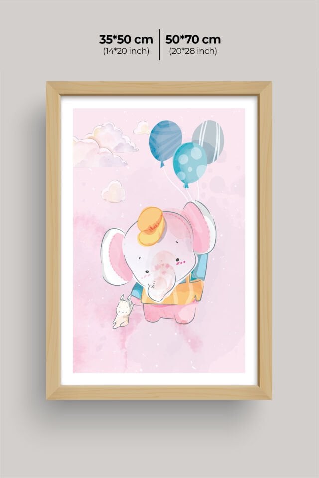 UV Baskılı Çocuk Odası 3'lü Ahşap MDF Tablo Seti - V19 Ahşap - 35x50 cm