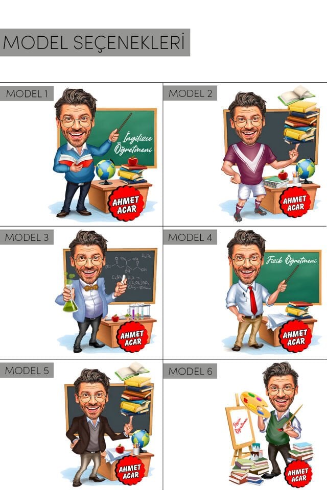 Öğretmenler Günü’ne Özel Porselen Karikatür Kupa - Özelleştirilebilir Kupa Bardak Bay