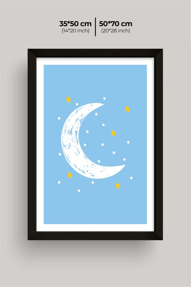 UV Baskılı Çocuk Odası 3'lü Ahşap MDF Tablo Seti - V23 Siyah - 35x50 cm