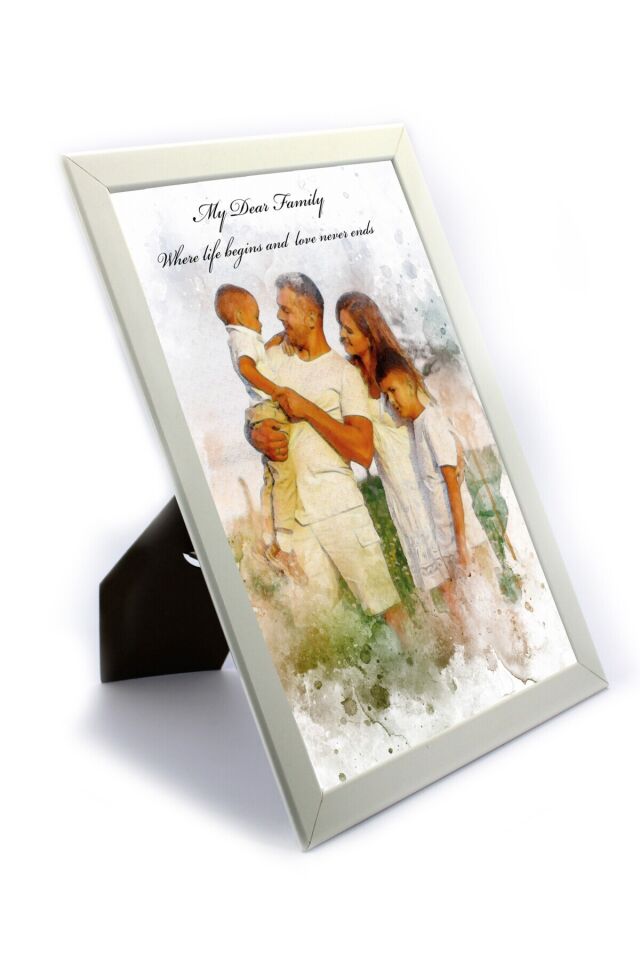 Özelleştirilebilir 13x18 cm Fotoğraf Çerçevesi ,Kişiye Özel Baskılı Fotoğraf Çerçevesi Renk Opsiyonu Siyah - 13 x 18