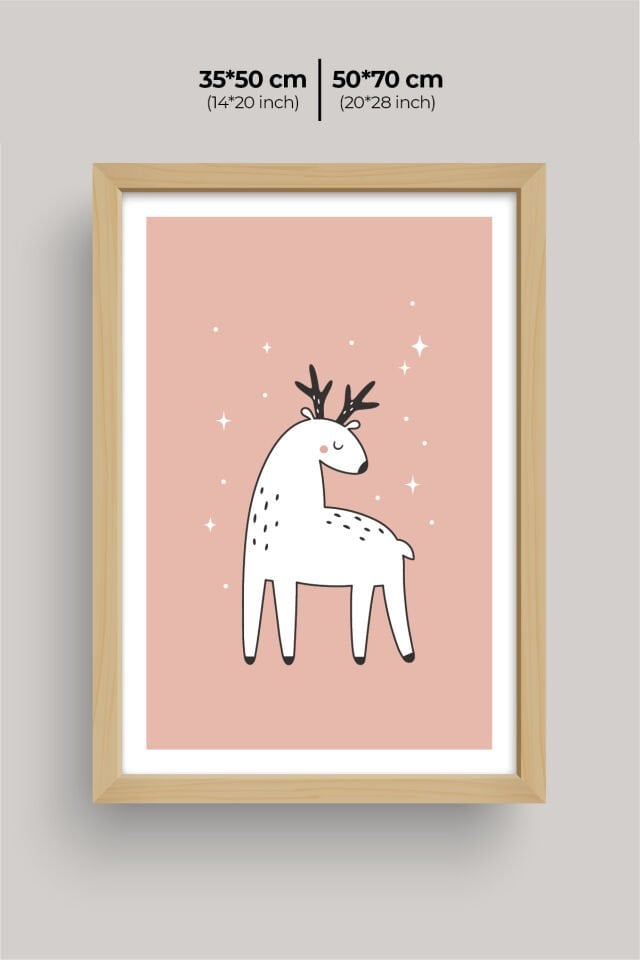 UV Baskılı Çocuk Odası 3'lü Ahşap MDF Tablo Seti - V26 Ahşap - 50x70 cm