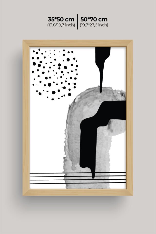 Dekoratif 3’lü  Ahşap Tablo Seti | UV Baskı Çerçeveli Duvar Tablosu V6 35x50 cm - Ahşap