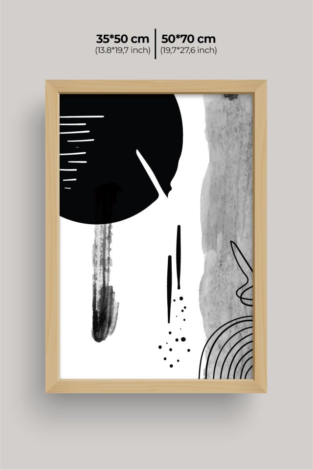 Dekoratif 3’lü  Ahşap Tablo Seti | UV Baskı Çerçeveli Duvar Tablosu V6 35x50 cm - Ahşap