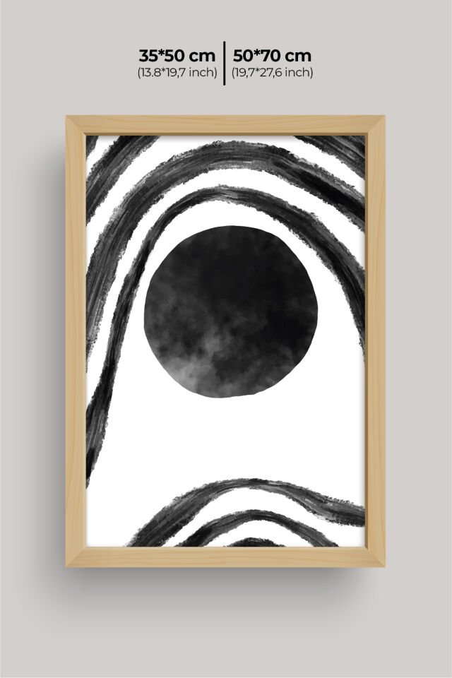 Dekoratif 3’lü  Ahşap Tablo Seti | UV Baskı Çerçeveli Duvar Tablosu V7 35x50 cm - Ahşap