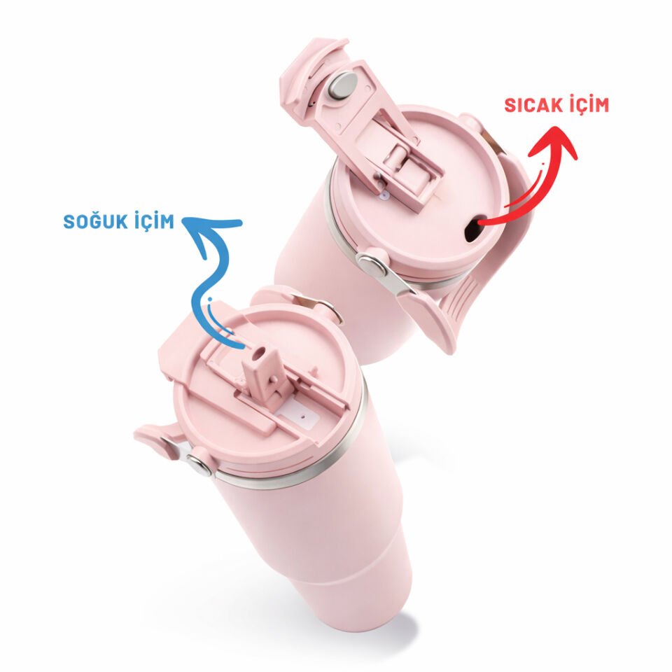 İNEBOLU SİYAH TERMOS Pembe - 1200 ML