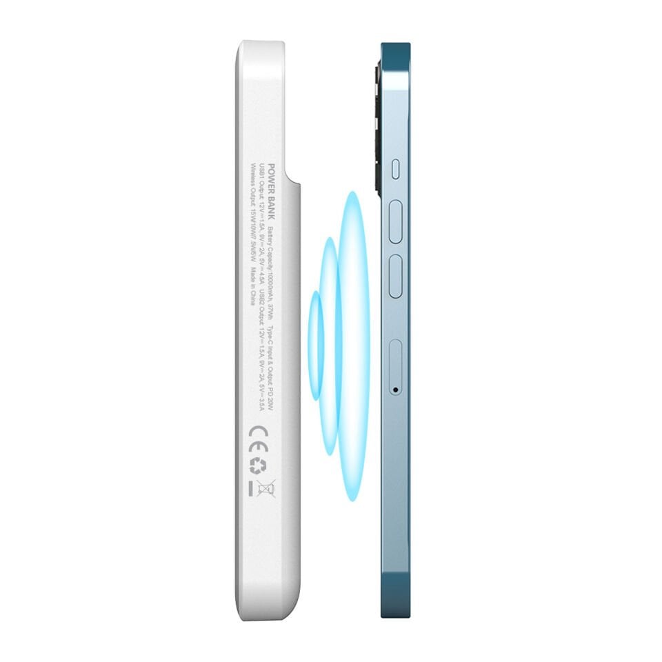 ÜZÜMLÜ 10.000 MAH SİYAH WIRELESS POWERBANK Beyaz