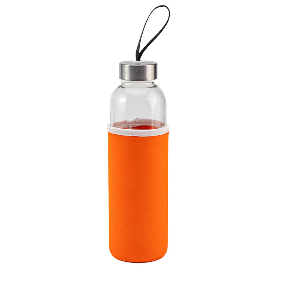 LADOGA SİYAH CAM MATARA Turuncu - 550 ML