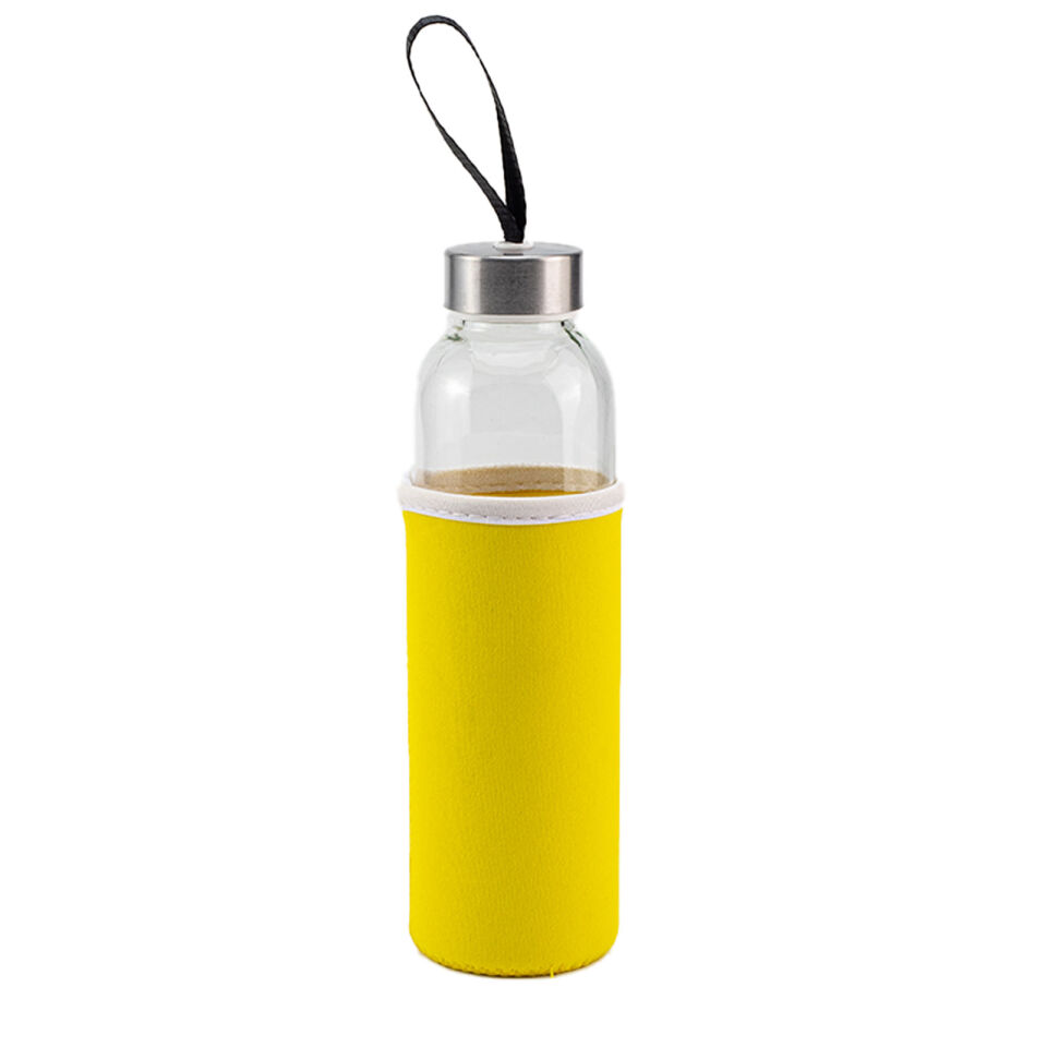 LADOGA SİYAH CAM MATARA Sarı - 550 ML
