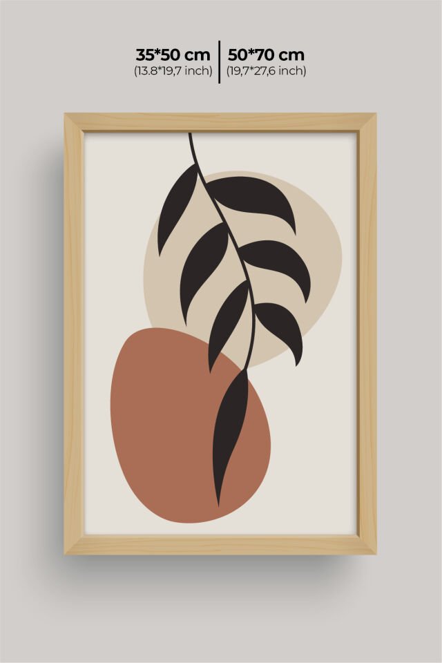 Dekoratif 3’lü  Ahşap Tablo Seti | UV Baskı Çerçeveli Duvar Tablosu V13 35x50 cm - Ahşap