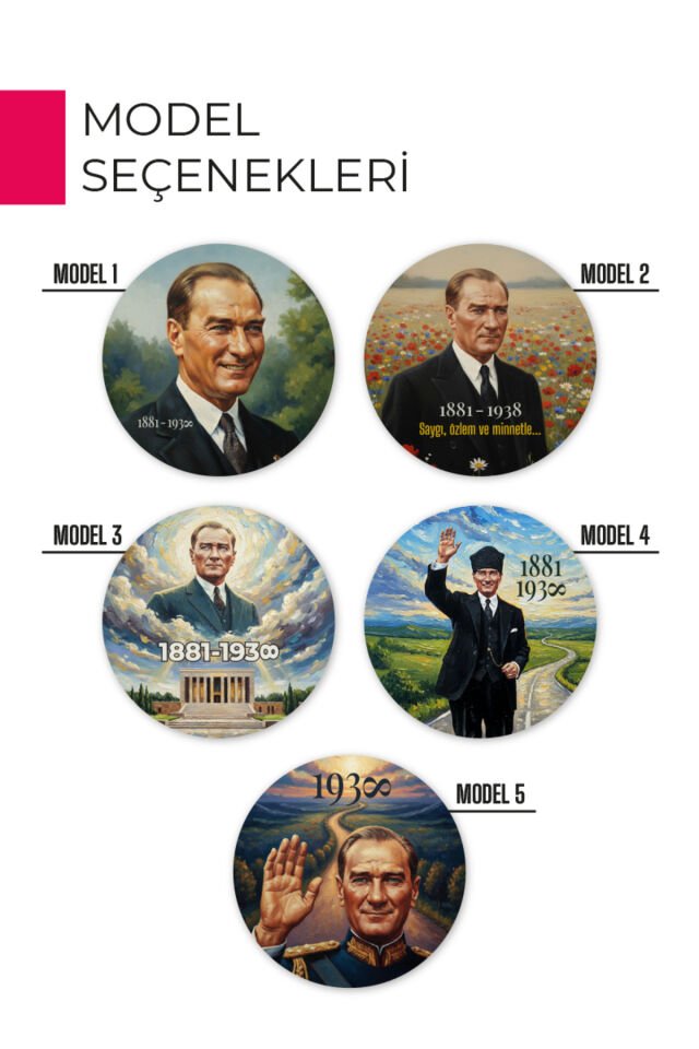 10 Kasım Atatürk Temalı Rozet | Yaka, Göğüs ve Çanta Aksesuarı | Anı ve Hatıra Ürünü