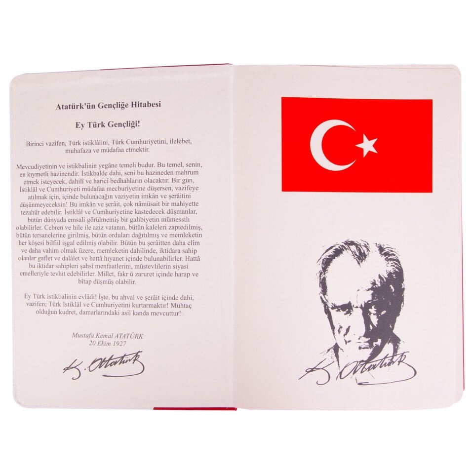 ATATÜRK TARİHSİZ DEFTER (17X24 CM)