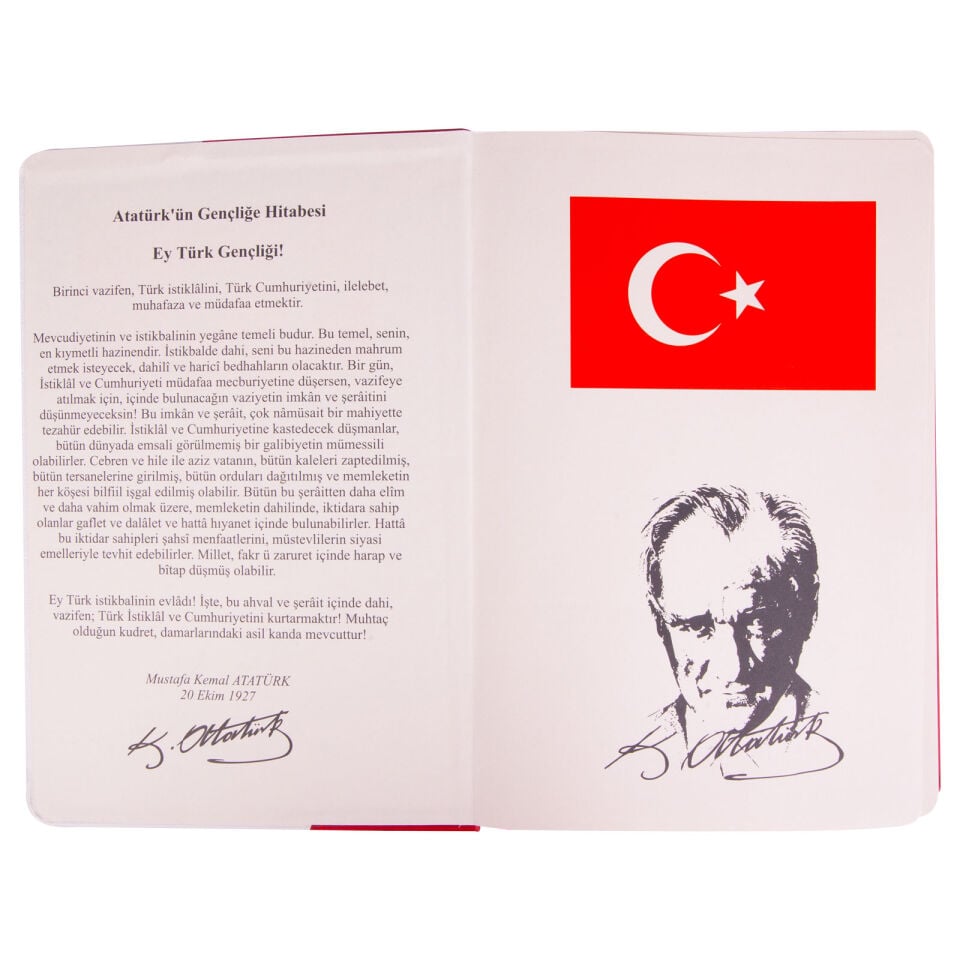 ATATÜRK TARİHSİZ DEFTER (17X24 CM)
