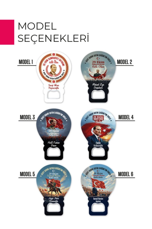 29 Ekim Atatürk Temalı Balon Magnet | Cumhuriyet Bayramı Hediyelik ve Süsleme