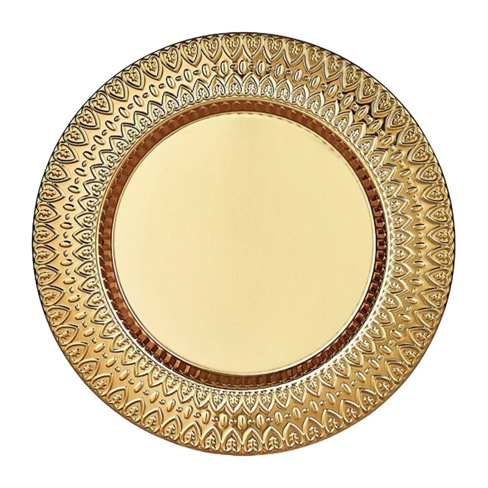 AYT-01 ALTIN YALDIZ İŞLEMELİ PLAKET TABAK Altın