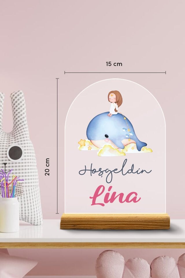 Kişiye Özel Balık Temalı 17 Parça Yenidoğan Bebek Seti - Kapı Süsü, Masa Süsü, Dolap Magneti