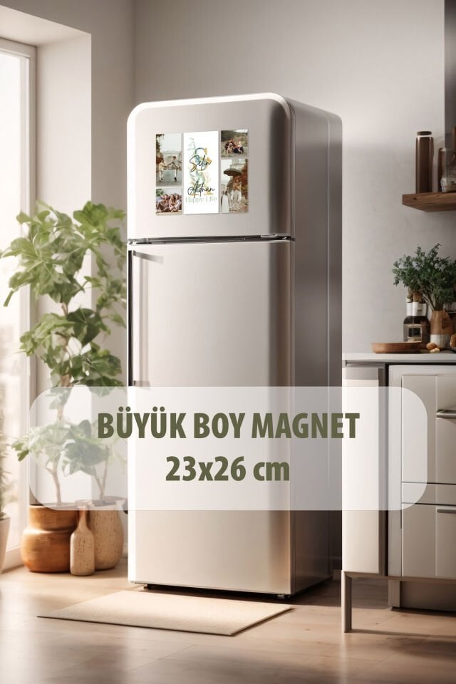 Kişiye Özel İsimli ve Fotoğraflı Dekota Magnet Dolap Süsü , 5 Parça Özelleştirilebilir Dolap Magnet