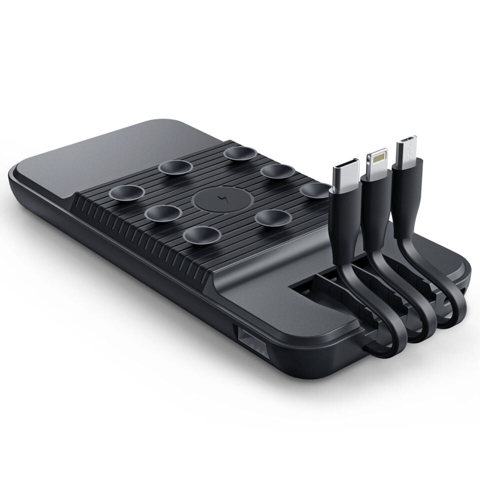 ÇİRİŞ 10.000 MAH SİYAH WIRELESS STANDLI POWERBANK
