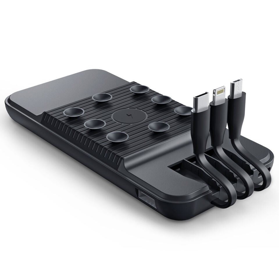 ÇİRİŞ 10.000 MAH SİYAH WIRELESS STANDLI POWERBANK